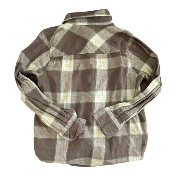 THEREABOUTS BOYS GRAY AND GREEN PLAID SHIRT SIZE S (8) 100% Cotton - Picture 4 of 6